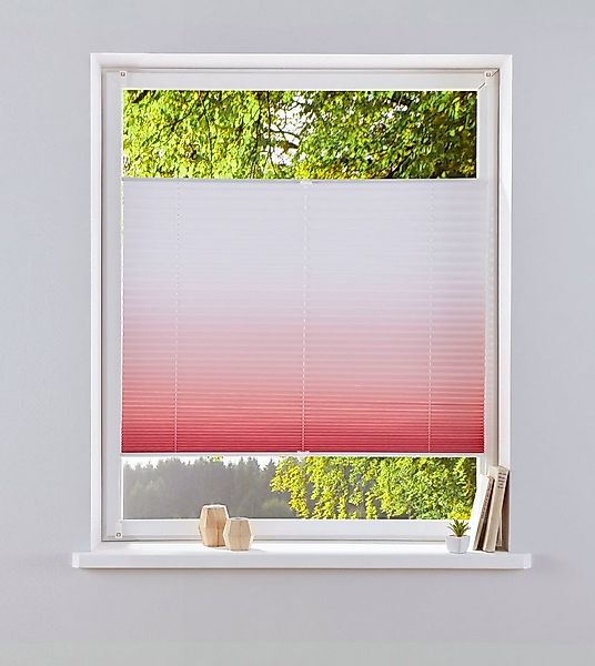my home Plissee Ombré, Lichtschutz, ohne Bohren, verspannt, Klemmfix, Fixma günstig online kaufen