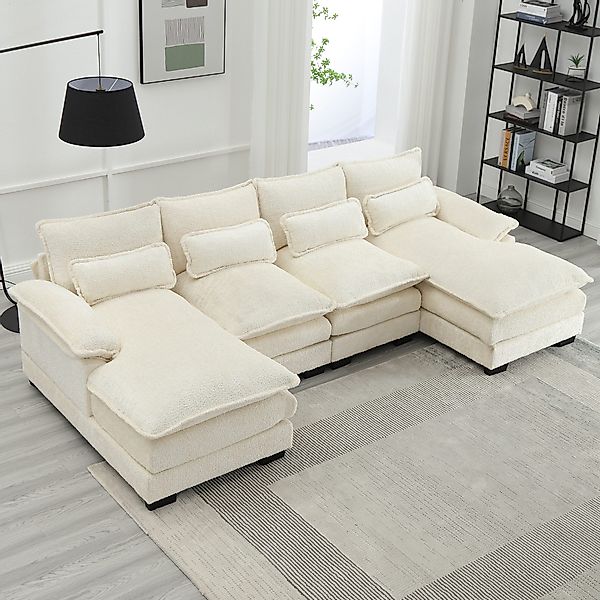 KLAM HOME Sofa Modernes U-förmiges 4-Sitzer günstig online kaufen