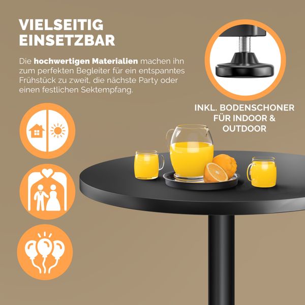 Casaria Stehtisch (1-St), Höhenverstellbar Klappbar 70cm/115cm günstig online kaufen