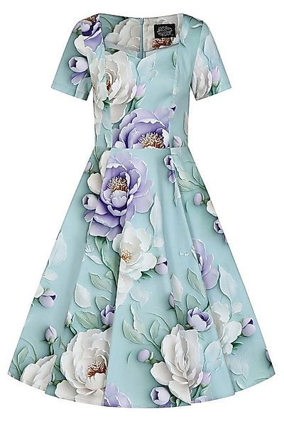 Hearts & Roses London A-Linien-Kleid Lavender Peony Floral Blumen Vintage R günstig online kaufen