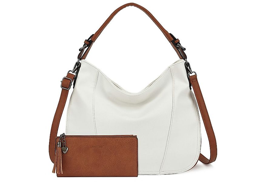 TAN.TOMI Handtasche 2-Tlg Damen Shopper - Set Vegan Handtasche Schultertasc günstig online kaufen