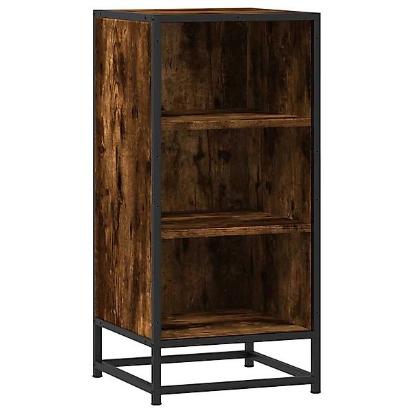 vidaXL Sideboard Räuchereiche 35,5x35x76 cm Holzwerkstoff und Metall 848951 günstig online kaufen