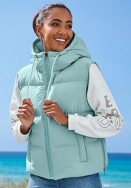 Elbsand Steppweste mit großem Logoprint auf dem Rücken günstig online kaufen