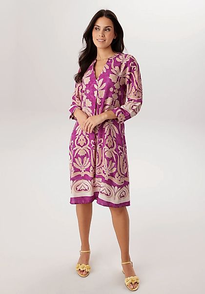 Aniston SELECTED Blusenkleid mit ornamentaler Blüten- und Blättermusterung günstig online kaufen