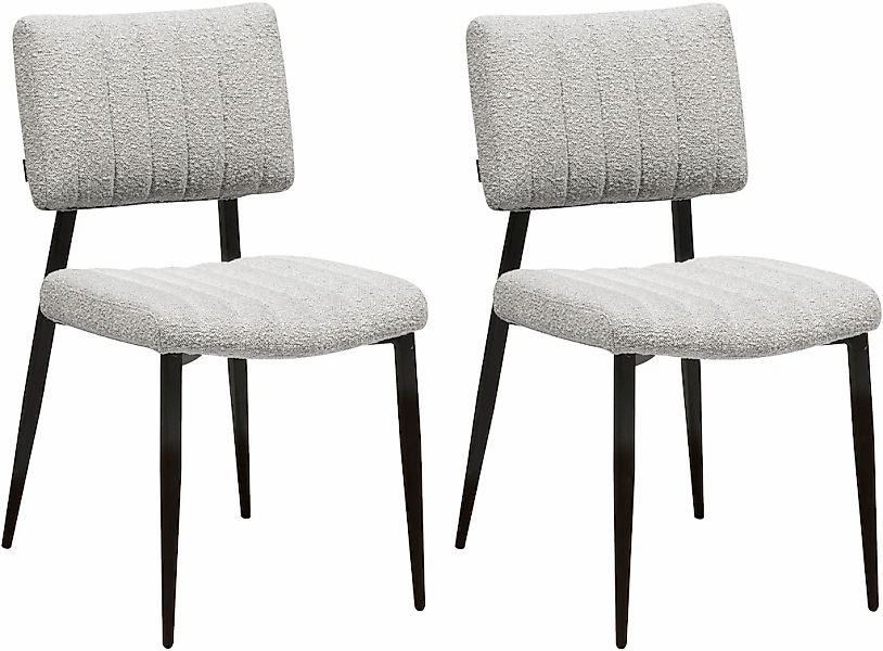 OMG Design Esszimmerstuhl "Dirk", (Set), 2 St., Stoff, moderner Boucle Bezu günstig online kaufen