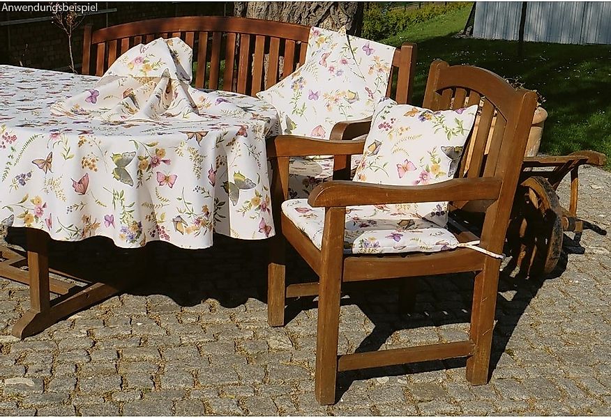 matches21 HOME & HOBBY Tischdecke Tischdecke EMELIE Schmetterlinge & Blumen günstig online kaufen