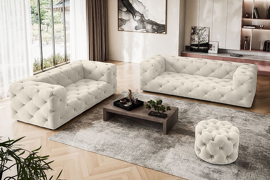 Home affaire 3-Sitzer "FOLLINA" 3-Sitzer Sofa mit klassischer Chesterfield- günstig online kaufen