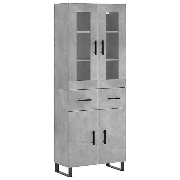 vidaXL Highboard Betongrau 69,5x34x180 cm Holzwerkstoff 3198557 günstig online kaufen