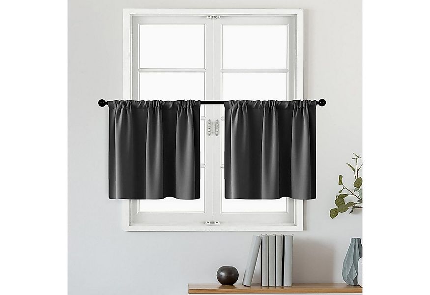 BYSURE Scheibengardine (2 St), Stangendurchzug, verdunkelnd, kurz Scheibeng günstig online kaufen