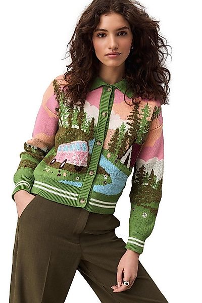 Next Strickjacke Strickjacke mit Kragen, Camper-Landschaft (1-tlg) günstig online kaufen