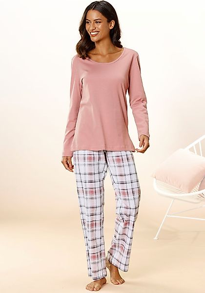 Arizona Pyjama, (2 tlg.), mit Karo Muster günstig online kaufen