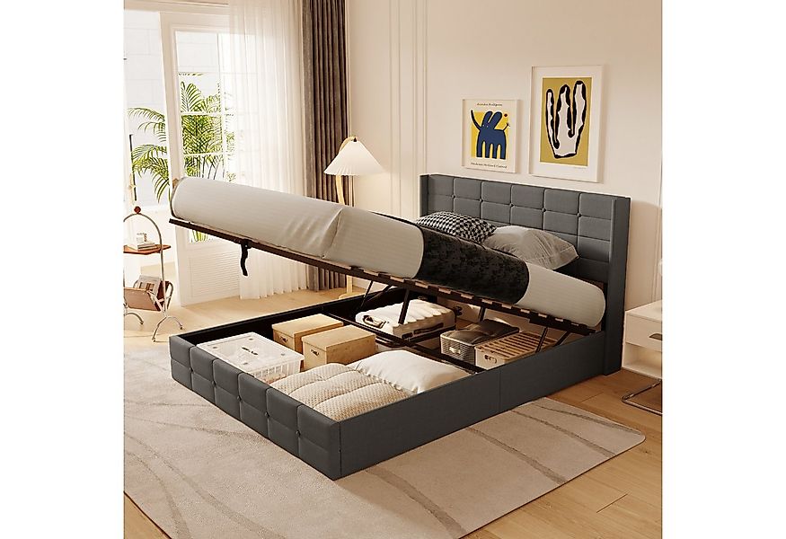 Bealife Polsterbett Einzelbett/Doppelbett mit hydraulischem Stauraum (120/1 günstig online kaufen