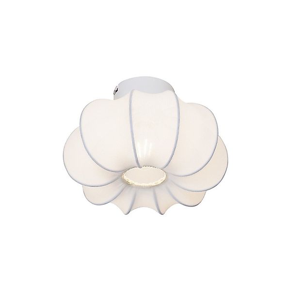 Qazqa Deckenleuchte Plu ayesha, ohne Leuchtmittel, E27, Weiß, Japandi, Text günstig online kaufen