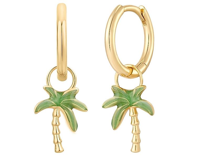 Glanzstücke München Paar Creolen Palme gelbgold, mit Palme günstig online kaufen