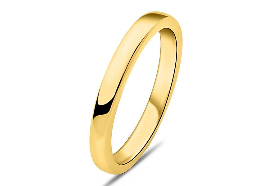 Tony Fein Fingerring Bandring Schlicht 585er 14 Karat Vergoldet Hochglanzpo günstig online kaufen