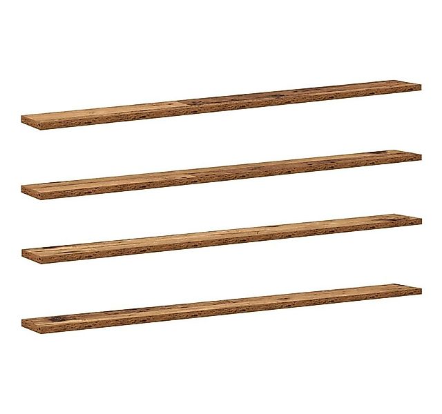 vidaXL Bücherregal Regalbrett 4 pcs Braun 100 x 10 x 1,5 cm Holzwerkstoff, günstig online kaufen
