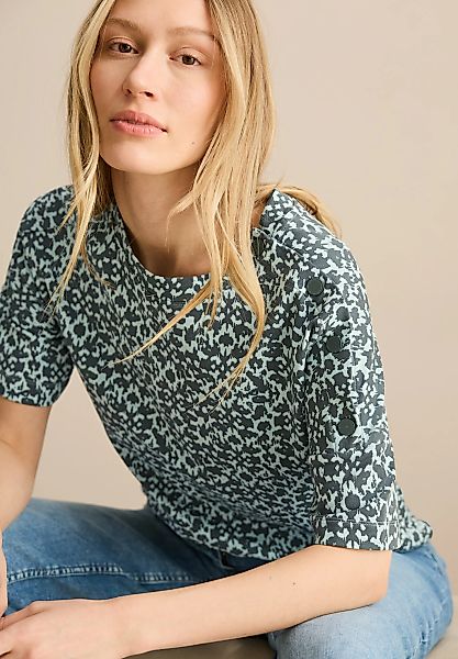 Cecil Print-Shirt, mit Minimalprint und Knopfdetail günstig online kaufen