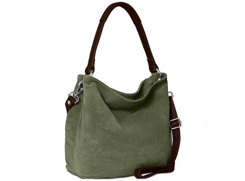 Caspar Schultertasche Damen Veloursleder Handtasche Klassisch - PREMIUM LIN günstig online kaufen