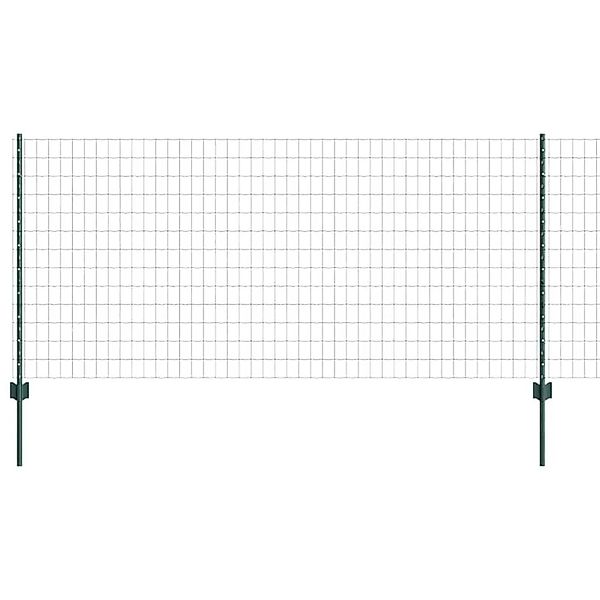 vidaXL Zaun mit Pfosten Grün 1 x 25 m Stahl und PVC 3336012 günstig online kaufen
