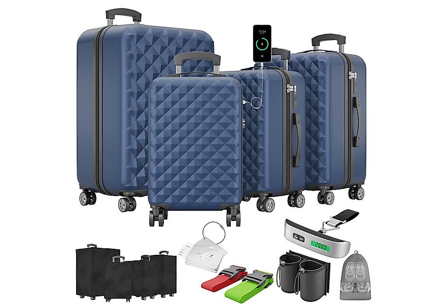 Onbest Kofferset 4er Hartschalen Trolley PREMIUM S-M-L-XL TSA-Schloss, (4 t günstig online kaufen