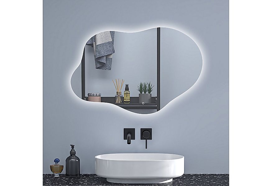 Aica Sanitär Badspiegel Asymmetrische Dekospiegel Badezimmerspiegel Dimmbar günstig online kaufen