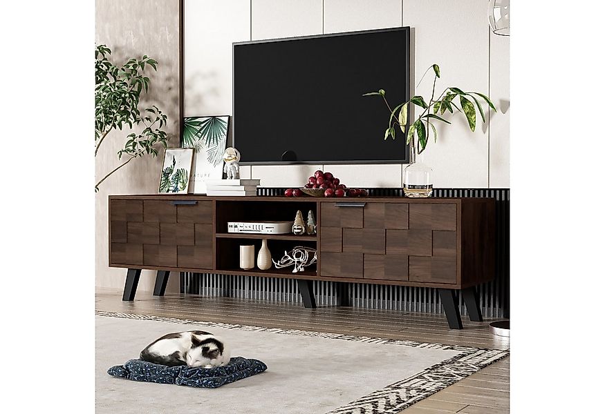 Merax Lowboard mit Holzmaserungsdesign und dämpfenden Scharnieren (1 St), T günstig online kaufen