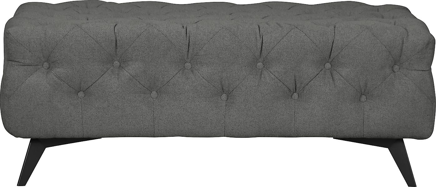 Leonique Polsterhocker "Amaury", Chesterfield-Optik, Breite 120cm, Fußfarbe günstig online kaufen