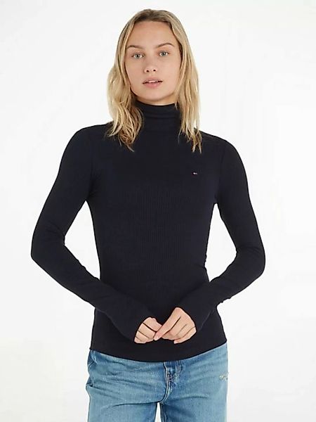 Tommy Hilfiger Langarmshirt "SLIM 5X2 RIB ROLL-NK LS", in gerippter Struktu günstig online kaufen