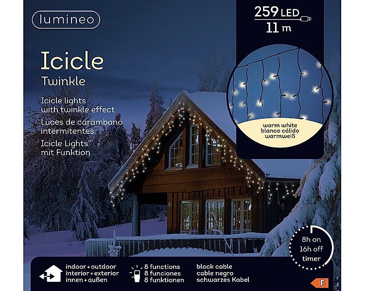 Lumineo LED-Lichterkette Lumineo Lichtervorhang ICICLE TWINKLE günstig online kaufen