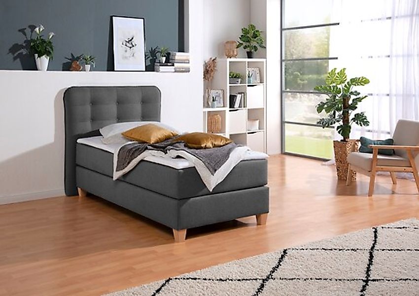 Home affaire Boxspringbett, inklusive Komfortschaum-Topper günstig online kaufen