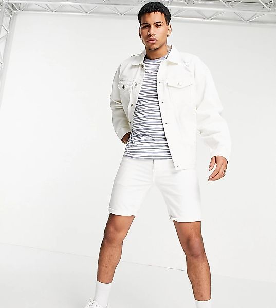 New Look – Oversize-Jeansjacke in gebrochenem Weiß günstig online kaufen