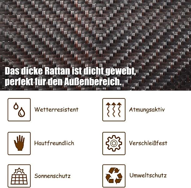 KOMFOTTEU Rattanstuhl Freizeitstuhl (2 St), Klappsessel günstig online kaufen