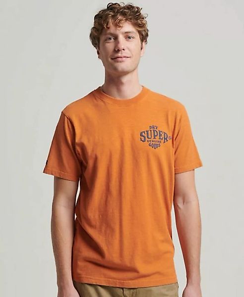 Superdry T-Shirt WORKWEAR SCRIPTED GRAPHIC TEE Denim Co Rust Orange Slub günstig online kaufen