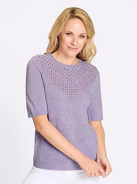 Sieh an! Strickpullover Kurzarm-Pullover Kurzarm Jersey, Ajour günstig online kaufen