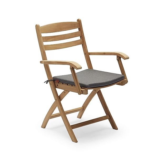 Skagerak - Sitzkissen für Selandia Armlehnstuhl - holzkohle/LxBxH 42x42x3cm günstig online kaufen