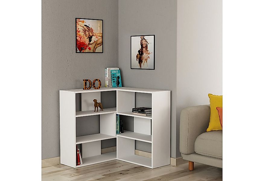 Decortie Bücherregal Molly, Modernes Eck-Mehrzweck Bücherregal, Nr.3, 157,5 günstig online kaufen