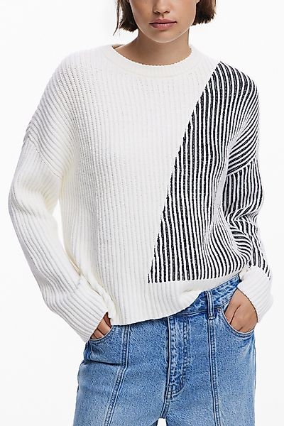 Desigual Strickpullover Stylischer Damenpullover in Weiß günstig online kaufen