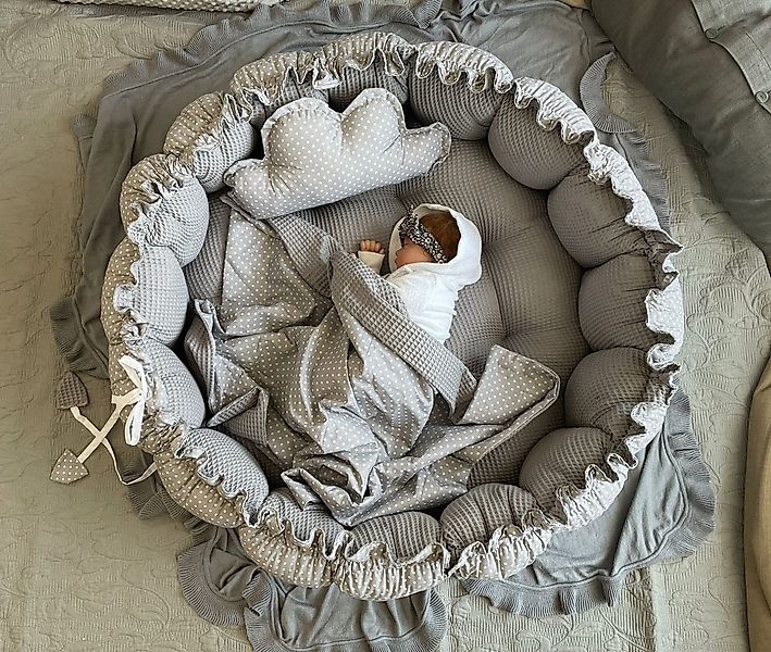 Loolay Bettnestchen Zweiseitig ENGELSNEST XXL Premium WAFFELPIQUE + Decke + günstig online kaufen