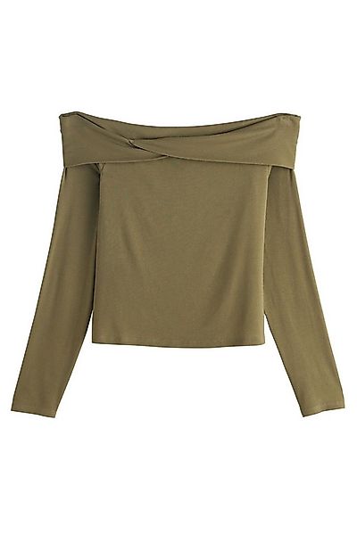 Next Blusenshirt Schulterfreies Langarmoberteil mit Lyocell (1-tlg) günstig online kaufen