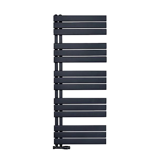 Belrad Handtuchheizkörper/Badheizkörper Paneel Anschluss Linksseitig Schwar günstig online kaufen