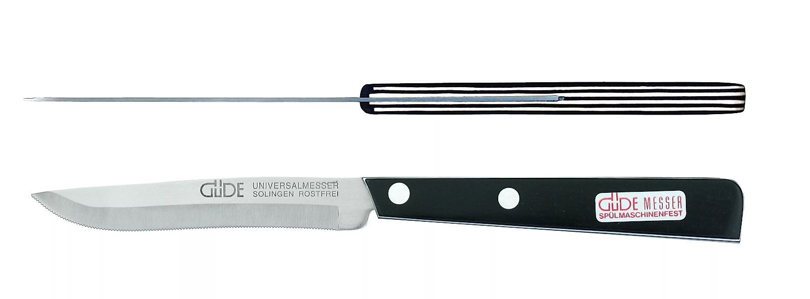 Güde Universalmesser 10 cm - Edelstahl - schwarz-weißem Griff günstig online kaufen
