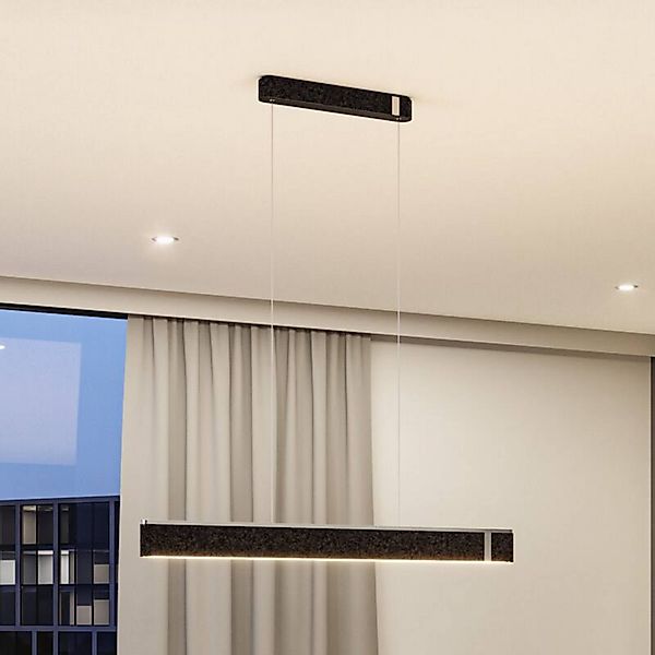 Paulmann Smart LED-Hängelampe Jagun, anthrazit, 100 cm, Filz günstig online kaufen
