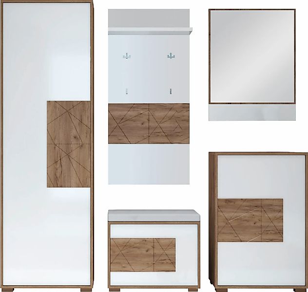 PLACES OF STYLE Garderoben-Set "Stela" Set, Garderobenschrank,Schuhschrank, günstig online kaufen