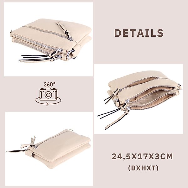 MIRROSI Umhängetasche Damen, Veganleder Crossbody Tasche Bag, Schultertasch günstig online kaufen