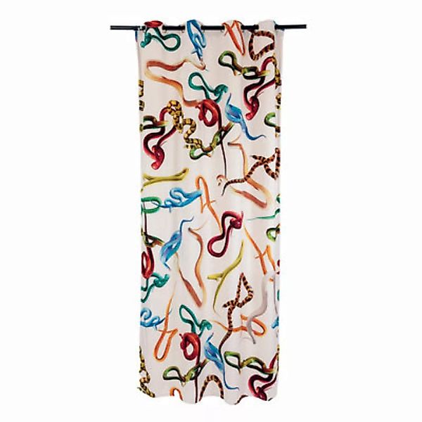 Vorhang Toiletpaper - Snakes White textil weiß / 280 x 140 cm - Polyester - günstig online kaufen