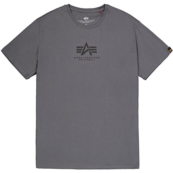 Alpha Industries  T-Shirt Basic T Mid Logo - greyblack/black günstig online kaufen