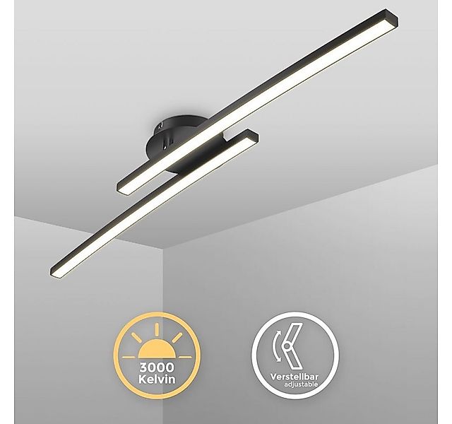 B.K.Licht Deckenleuchte moderne LED Deckenlampe 2-flammig schwenkbar - BKL1 günstig online kaufen