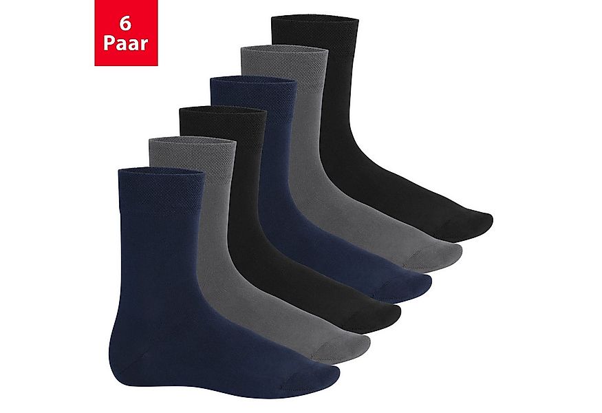 Footstar Basicsocken Herren Viskose Socken (6 Paar) atmungsaktiv extra soft günstig online kaufen