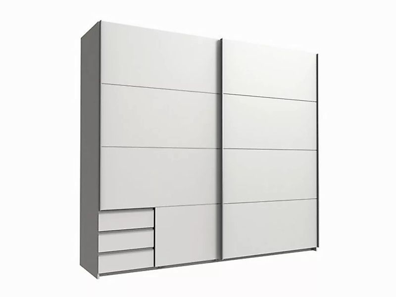 freiraum Schwebetürenschrank Seattle in WEISS - 225x208x65cm (BxHxT) günstig online kaufen