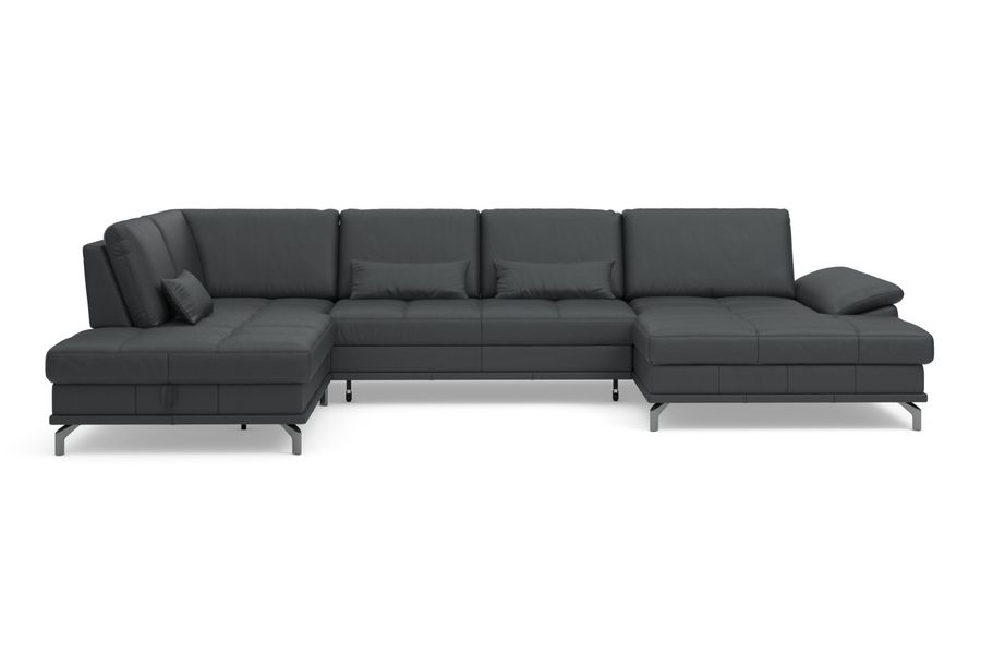 PLACES OF STYLE Wohnlandschaft "Costello U-Form, B: 363 cm mit Sitztiefen-, günstig online kaufen